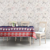 Slovakia Christmas Tablecloth Slovakian Double Cross Map - Wonder Print Shop