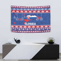 Slovakia Christmas Tapestry Slovakian Double Cross Map - Wonder Print Shop