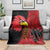 Albania Eagle Blanket National Emblem Grunge Pattern