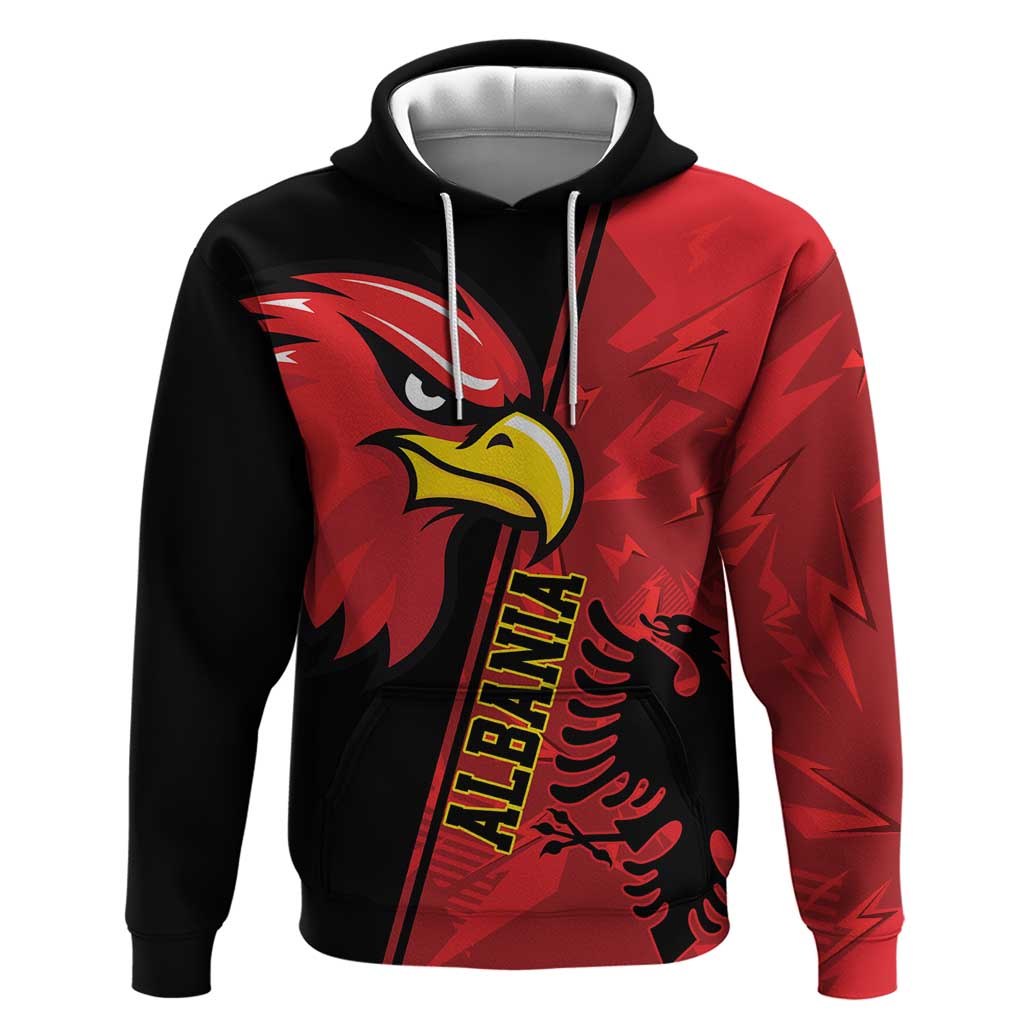 Albania Eagle Hoodie National Emblem Grunge Pattern - Wonder Print Shop