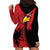 Albania Eagle Hoodie Dress National Emblem Grunge Pattern - Wonder Print Shop