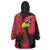 Albania Eagle Wearable Blanket Hoodie National Emblem Grunge Pattern