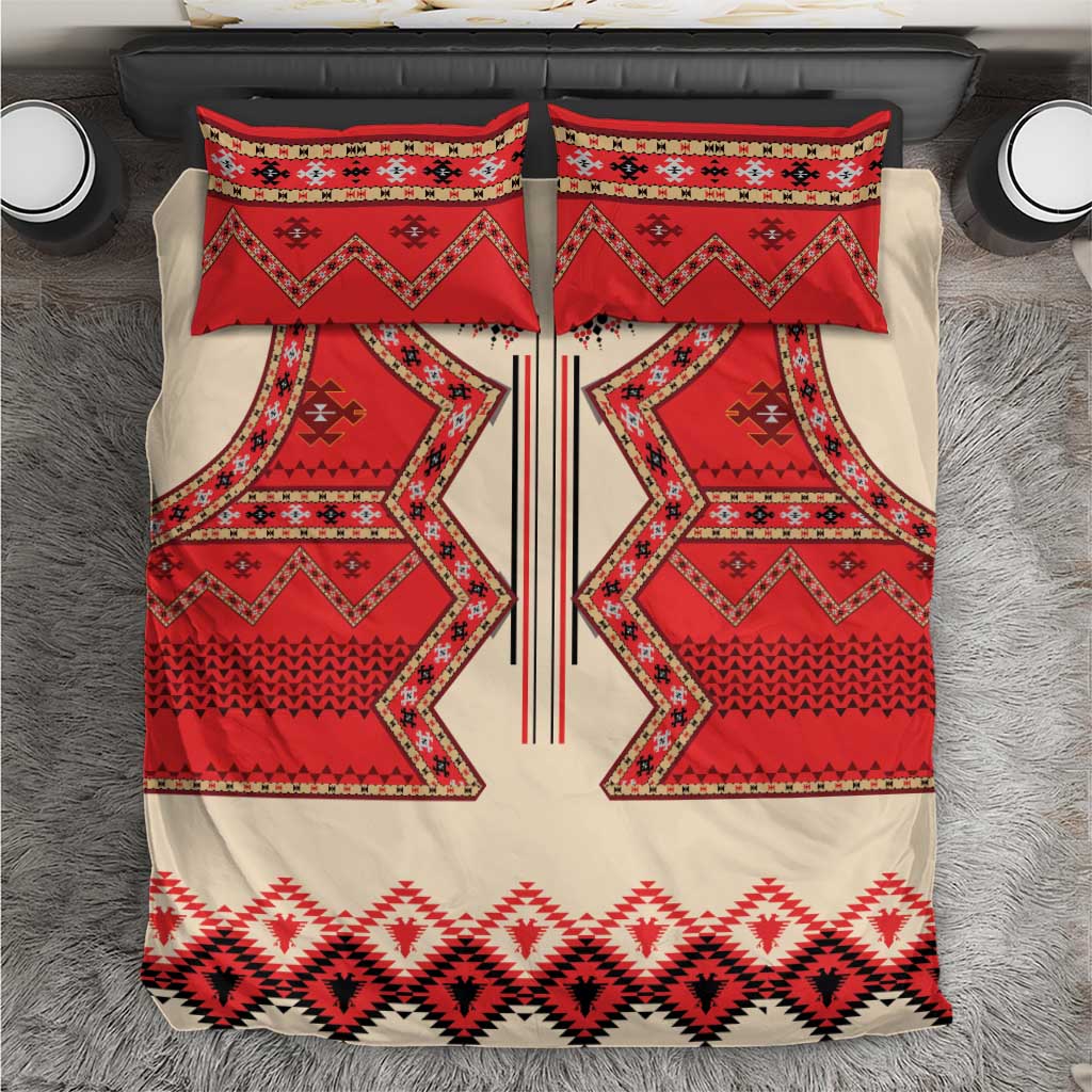 Folk Albanian Patterns Eagle Bedding Set - Wonder Print Shop