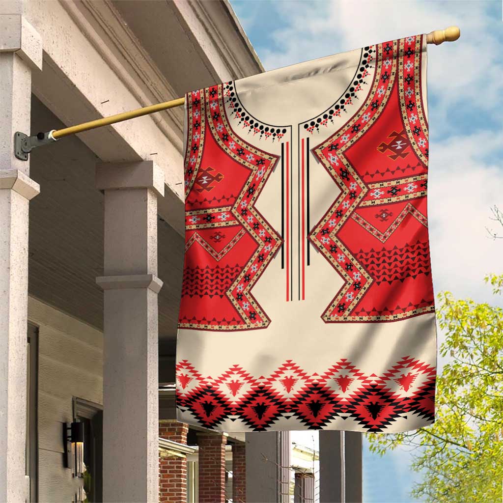 Folk Albanian Patterns Eagle Garden Flag