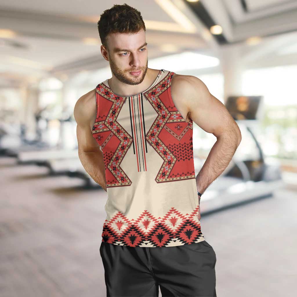 Folk Albanian Patterns Eagle Men Tank Top