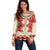 Folk Albanian Patterns Eagle Off Shoulder Sweater