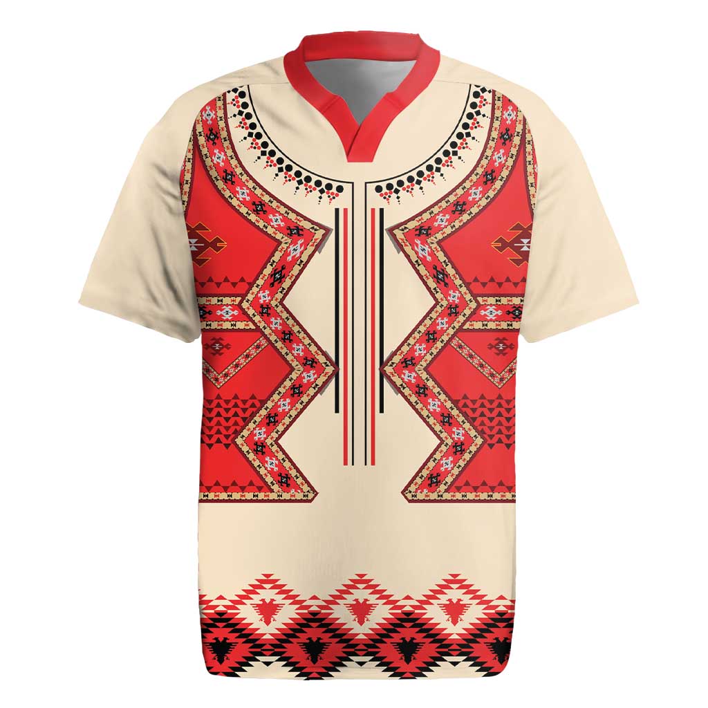 Folk Albanian Patterns Eagle Rugby Jersey