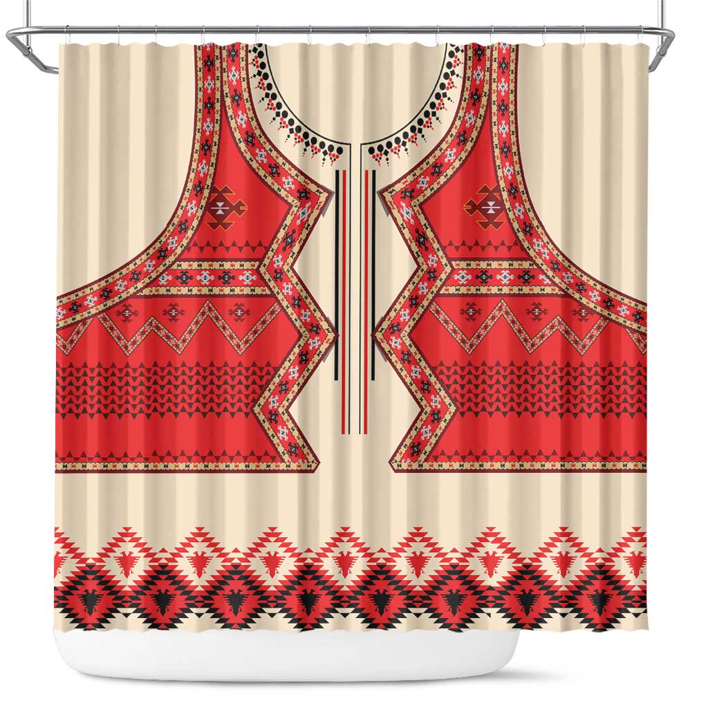 Folk Albanian Patterns Eagle Shower Curtain