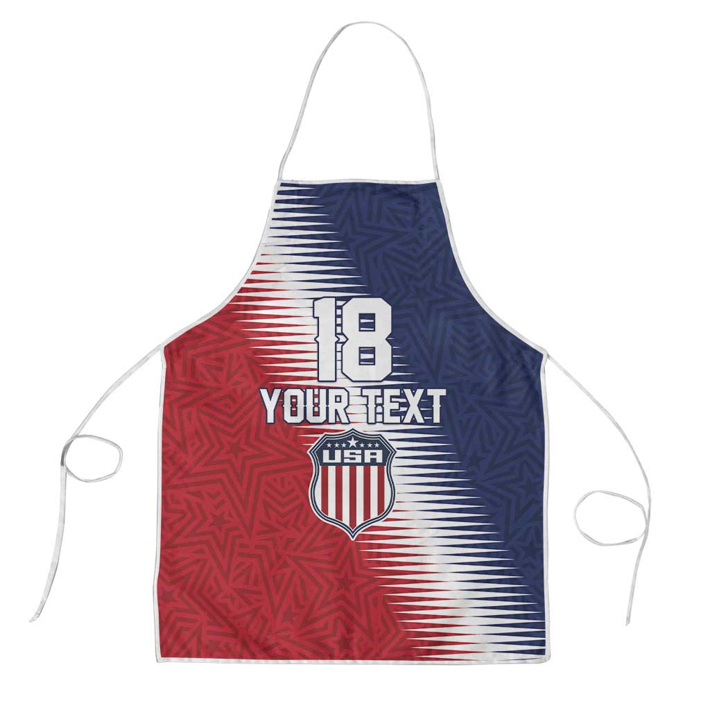 Custom USA Soccer Spirit Apron Abstract Stars Style - Wonder Print Shop