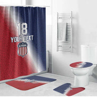 Custom USA Soccer Spirit Bathroom Set Abstract Stars Style - Wonder Print Shop