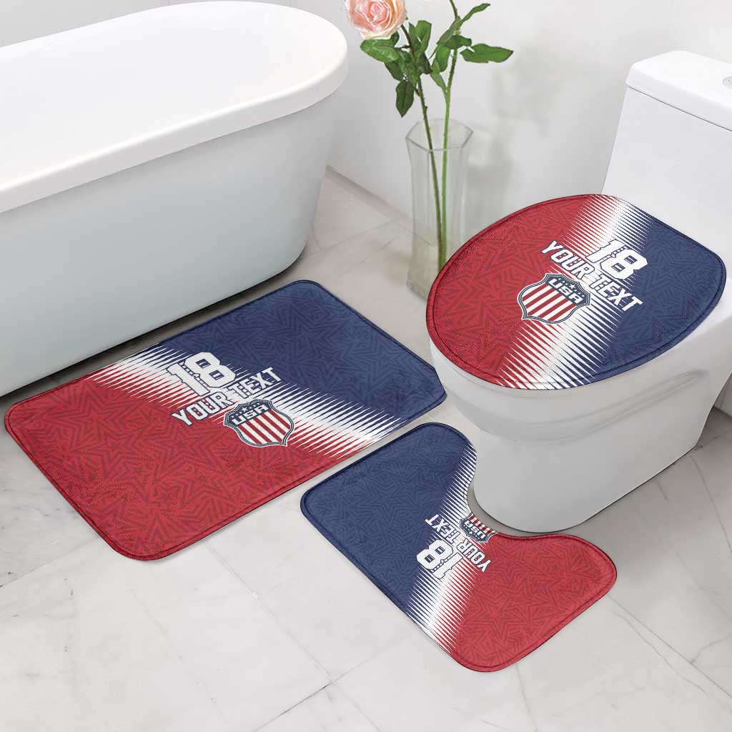 Custom USA Soccer Spirit Bathroom Set Abstract Stars Style - Wonder Print Shop