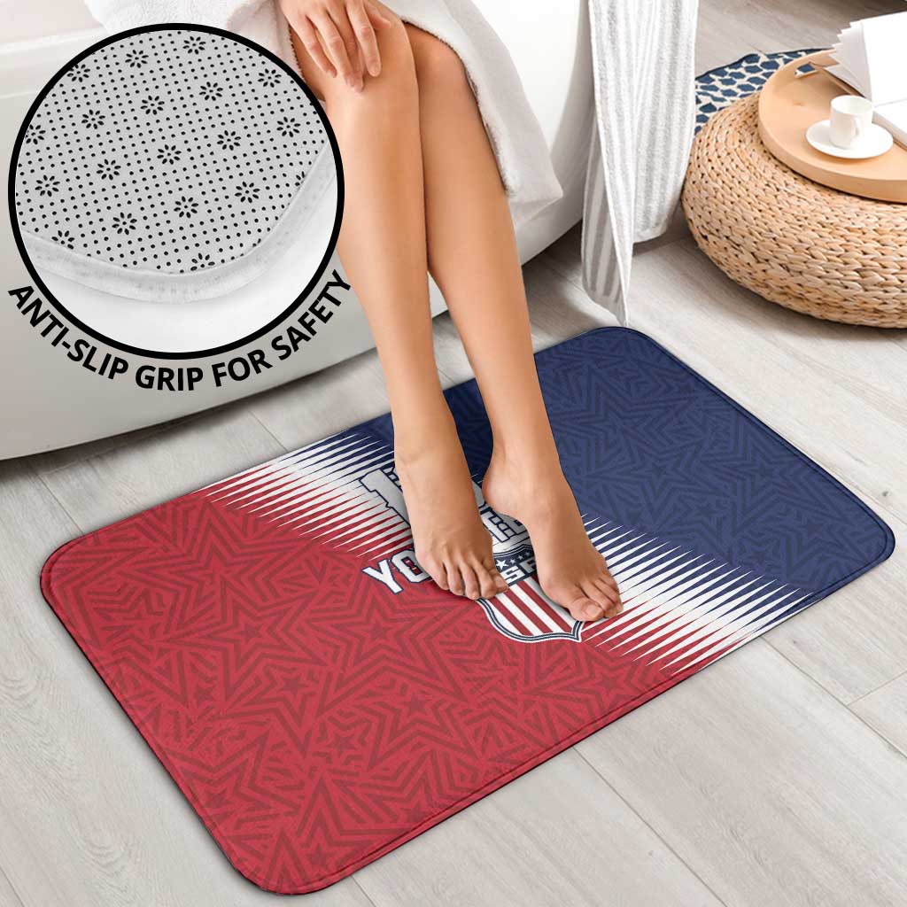 Custom USA Soccer Spirit Bathroom Set Abstract Stars Style - Wonder Print Shop
