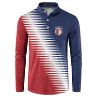 Custom USA Soccer Spirit Button Sweatshirt Abstract Stars Style - Wonder Print Shop
