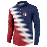Custom USA Soccer Spirit Button Sweatshirt Abstract Stars Style - Wonder Print Shop