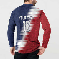 Custom USA Soccer Spirit Button Sweatshirt Abstract Stars Style - Wonder Print Shop