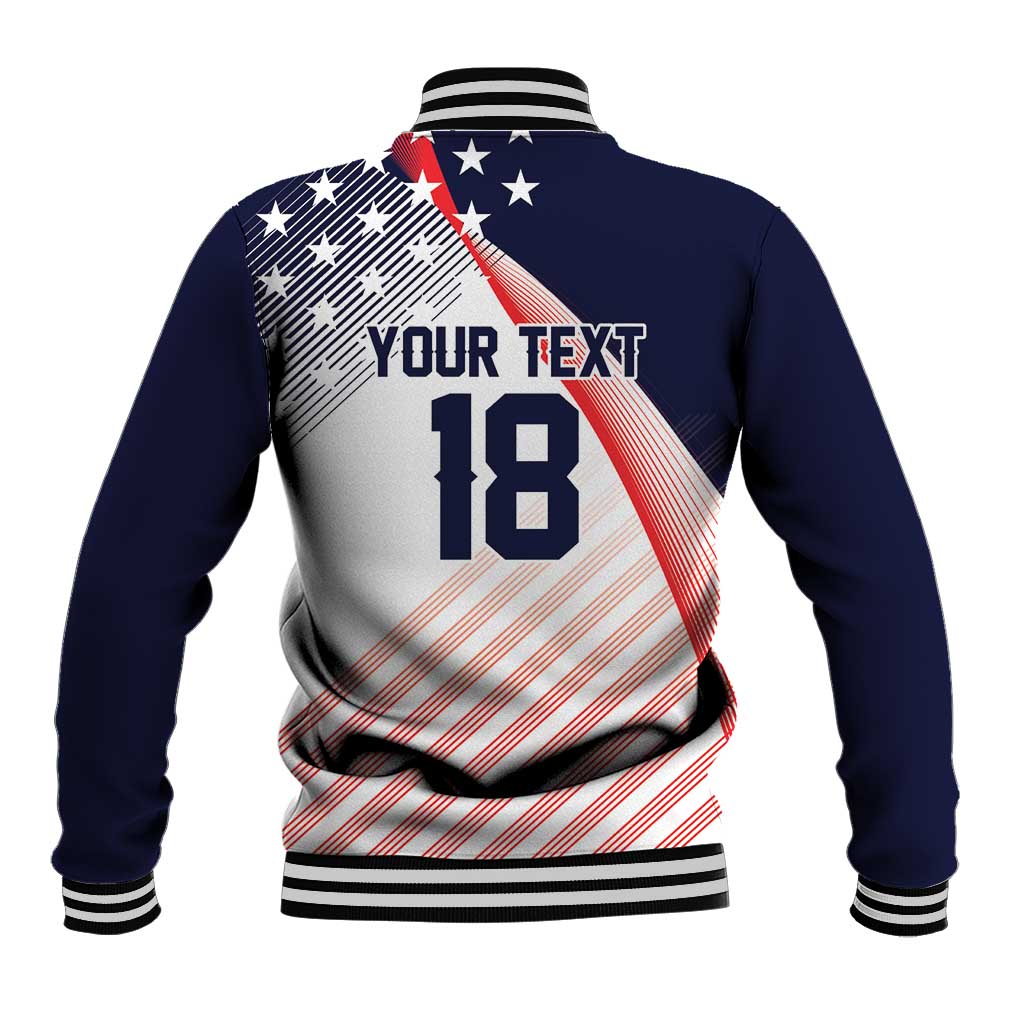 Custom USA Soccer Baseball Jacket Play With Pride - Wonder Print Shop