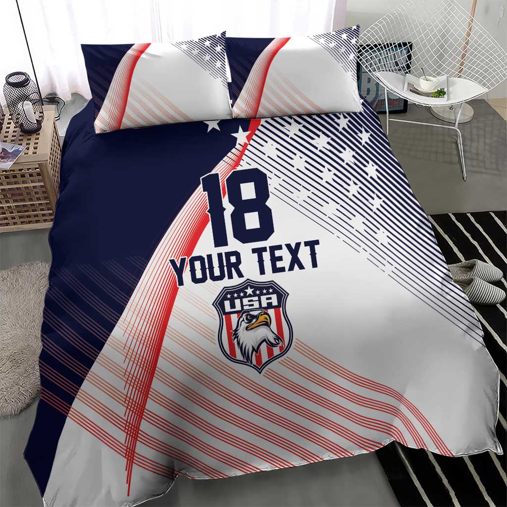 Custom USA Soccer Bedding Set Play With Pride - Wonder Print Shop