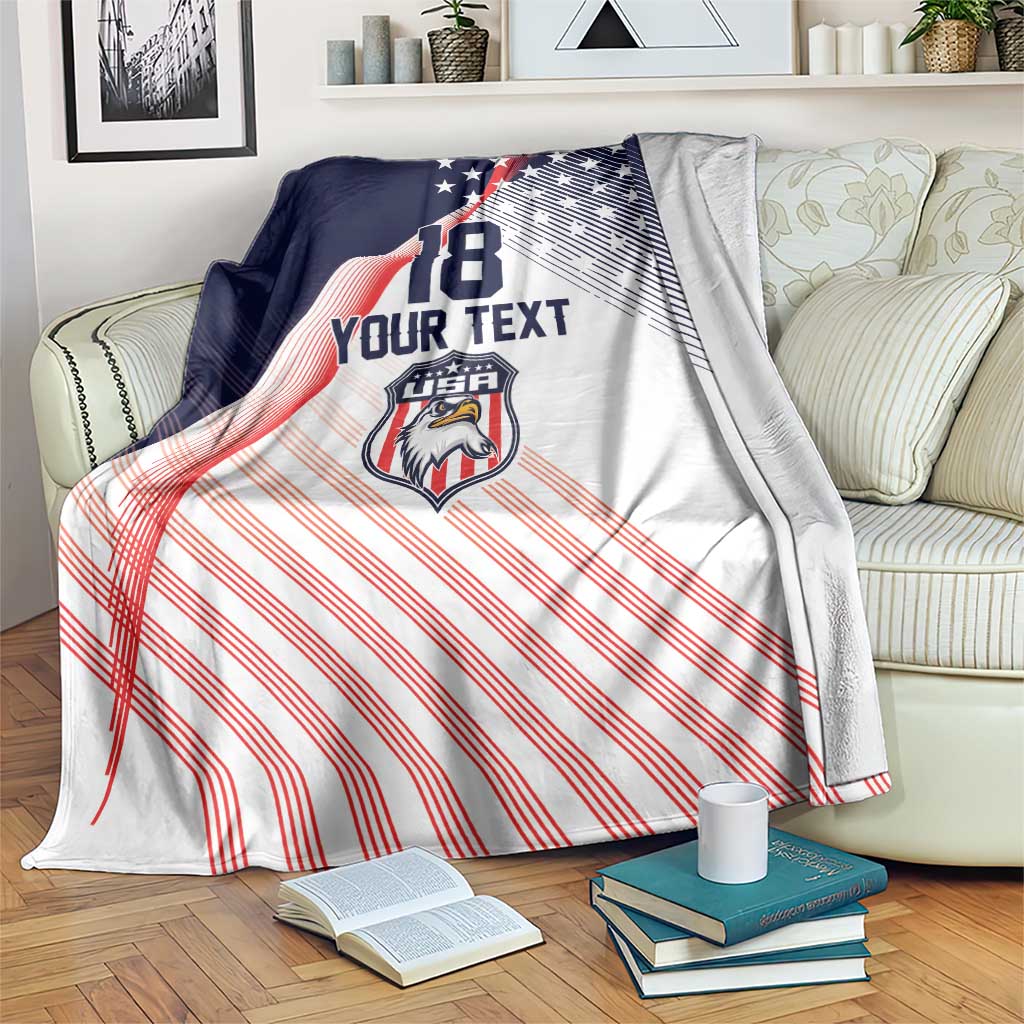 Custom USA Soccer Blanket Play With Pride - Wonder Print Shop