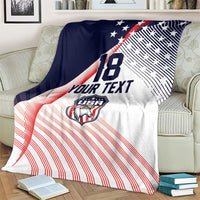Custom USA Soccer Blanket Play With Pride - Wonder Print Shop