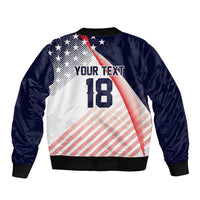 Custom USA Soccer Bomber Jacket Play With Pride - Wonder Print Shop