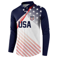 Custom USA Soccer Button Sweatshirt Play With Pride - Wonder Print Shop