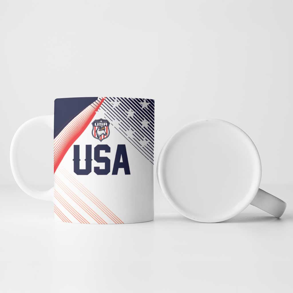 Custom USA Soccer Ceramic Mug Play With Pride - Wonder Print Shop
