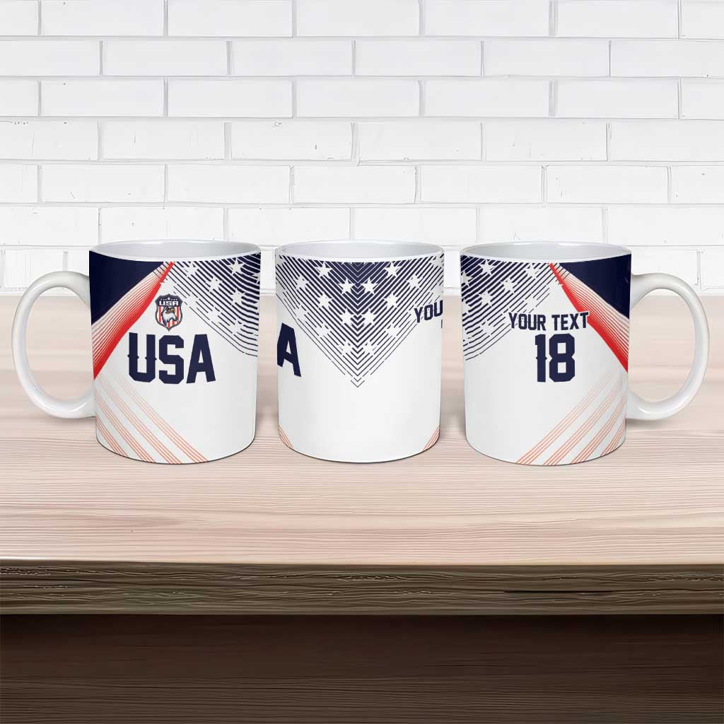 Custom USA Soccer Ceramic Mug Play With Pride - Wonder Print Shop
