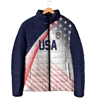Custom USA Soccer Padded Jacket Play With Pride - Wonder Print Shop