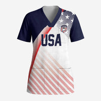 Custom USA Soccer Scrub Top Play With Pride - Wonder Print Shop