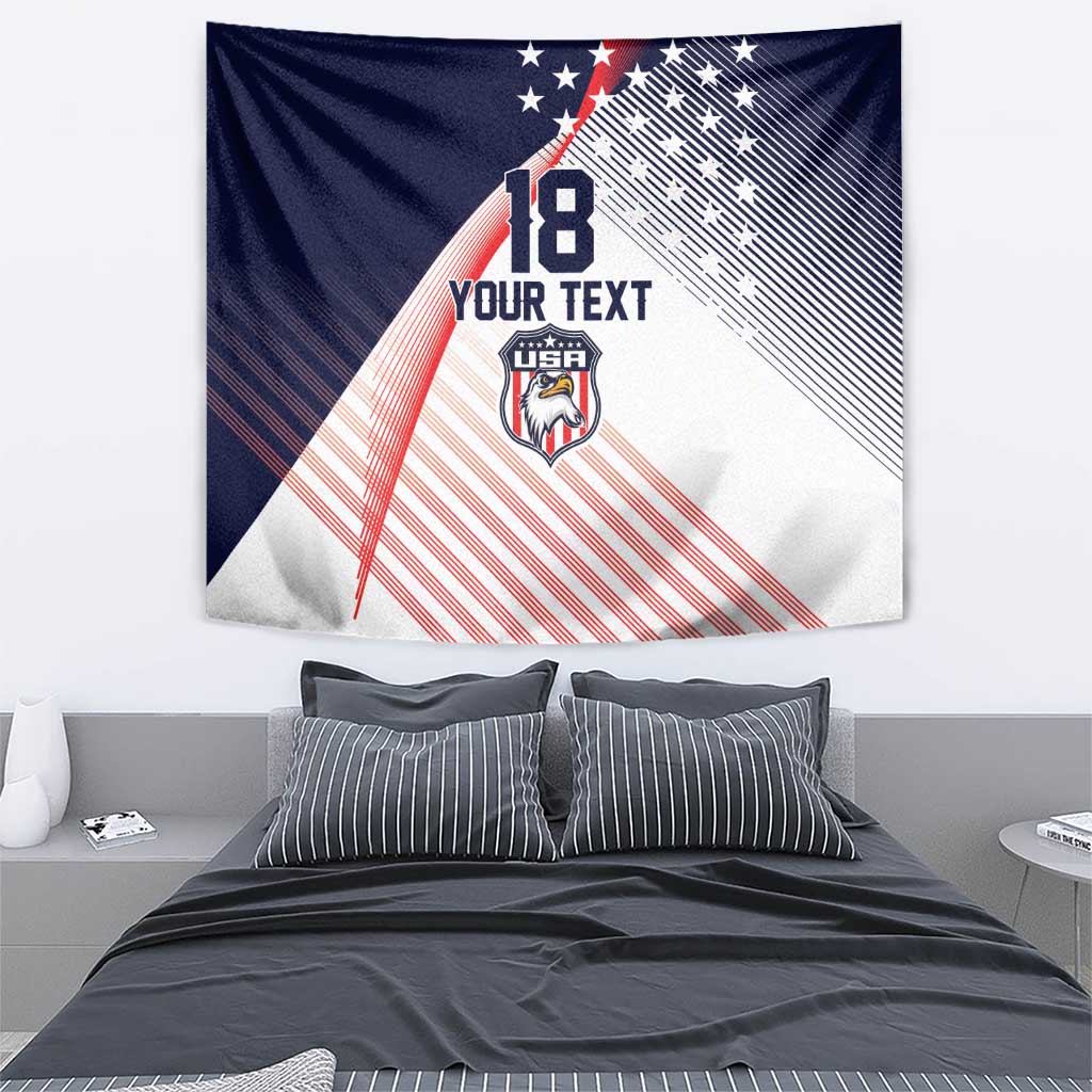 Custom USA Soccer Tapestry Play With Pride - Wonder Print Shop