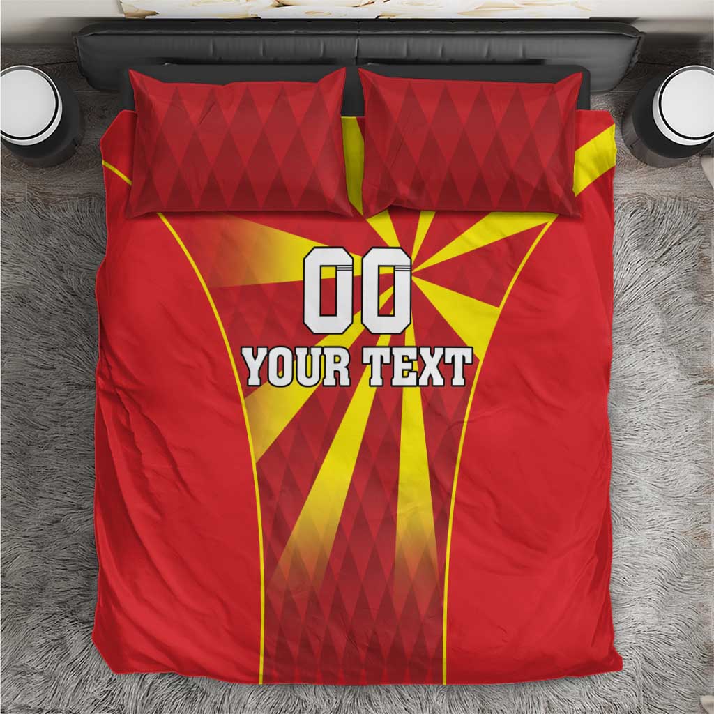 Custom North Macedonia Football Bedding Set Come On Lavovi