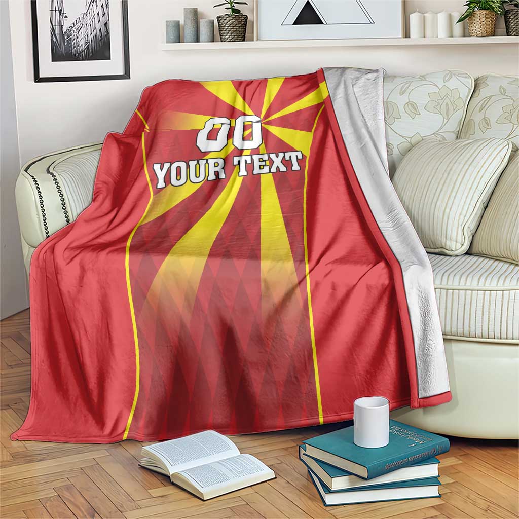 Custom North Macedonia Football Blanket Come On Lavovi