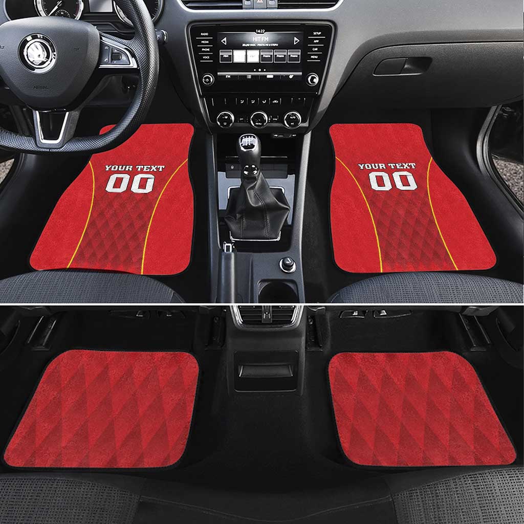 Custom North Macedonia Football Car Mats Come On Lavovi