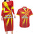 Custom North Macedonia Football Couples Matching Long Sleeve Bodycon Dress and Hawaiian Shirt Come On Lavovi