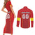 Custom North Macedonia Football Couples Matching Short Sleeve Bodycon Dress and Long Sleeve Button Shirt Come On Lavovi