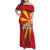 Custom North Macedonia Football Family Matching Off Shoulder Maxi Dress and Hawaiian Shirt Come On Lavovi