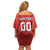 Custom North Macedonia Football Family Matching Off Shoulder Short Dress and Hawaiian Shirt Come On Lavovi