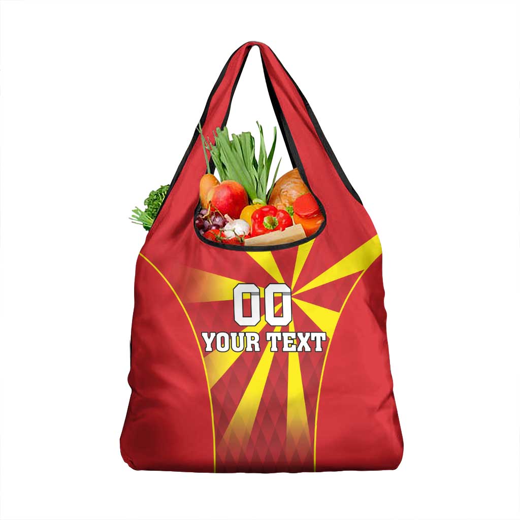 Custom North Macedonia Football Grocery Bag Come On Lavovi