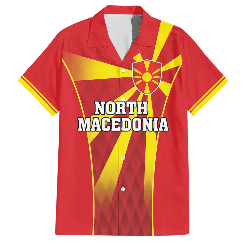 Custom North Macedonia Football Hawaiian Shirt Come On Lavovi