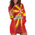 Custom North Macedonia Football Hoodie Dress Come On Lavovi