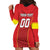 Custom North Macedonia Football Hoodie Dress Come On Lavovi