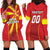 Custom North Macedonia Football Hoodie Dress Come On Lavovi