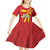 Custom North Macedonia Football Kid Short Sleeve Dress Come On Lavovi