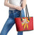 Custom North Macedonia Football Leather Tote Bag Come On Lavovi