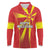 Custom North Macedonia Football Long Sleeve Polo Shirt Come On Lavovi