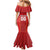 Custom North Macedonia Football Mermaid Dress Come On Lavovi