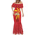 Custom North Macedonia Football Mermaid Dress Come On Lavovi