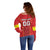 Custom North Macedonia Football Off Shoulder Sweater Come On Lavovi