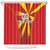 Custom North Macedonia Football Shower Curtain Come On Lavovi