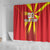 Custom North Macedonia Football Shower Curtain Come On Lavovi